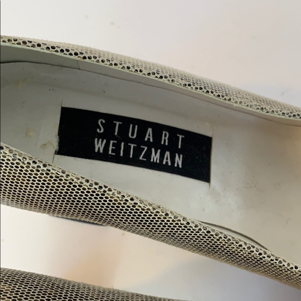 Stuart Weitzman Metallic Snake Block Heel Pump - image 3